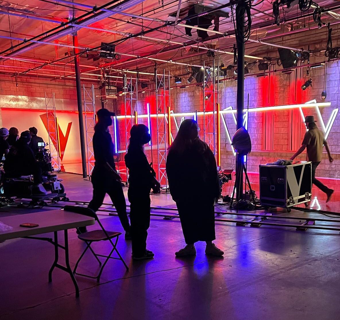 Grace West posted this behind-the-scenes photo of The Voice stage.