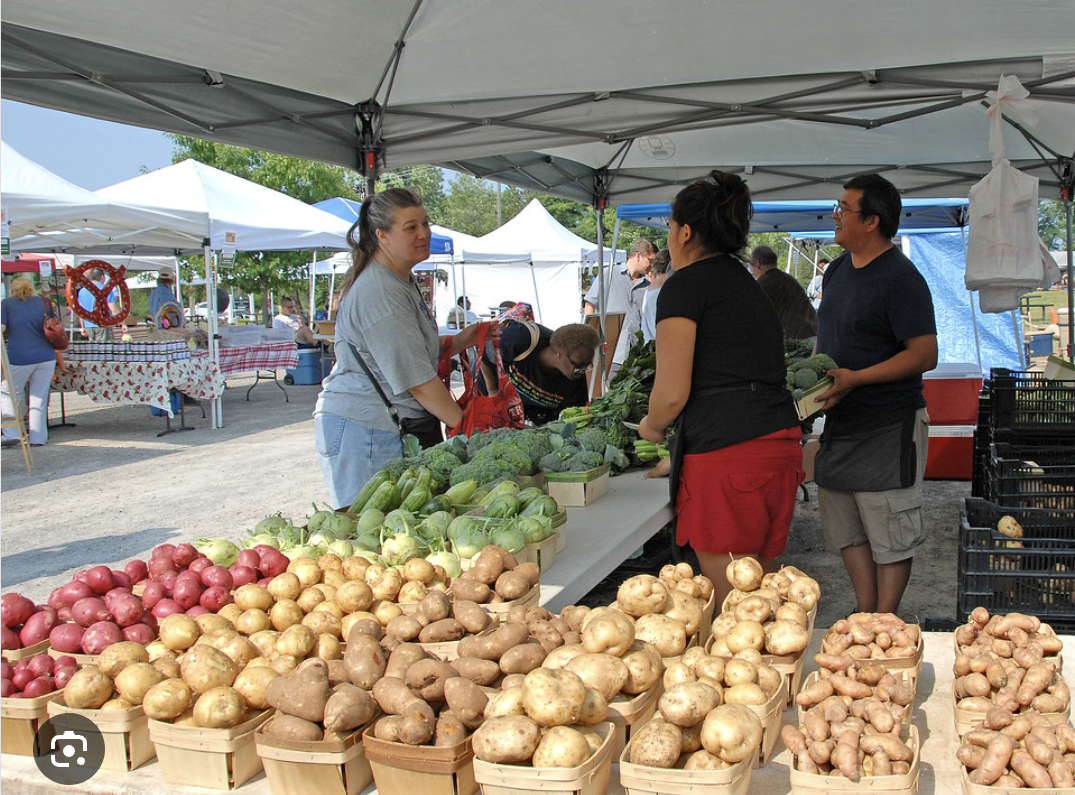 The Canton Farmers Market attracts people from throughout southeast Michigan.