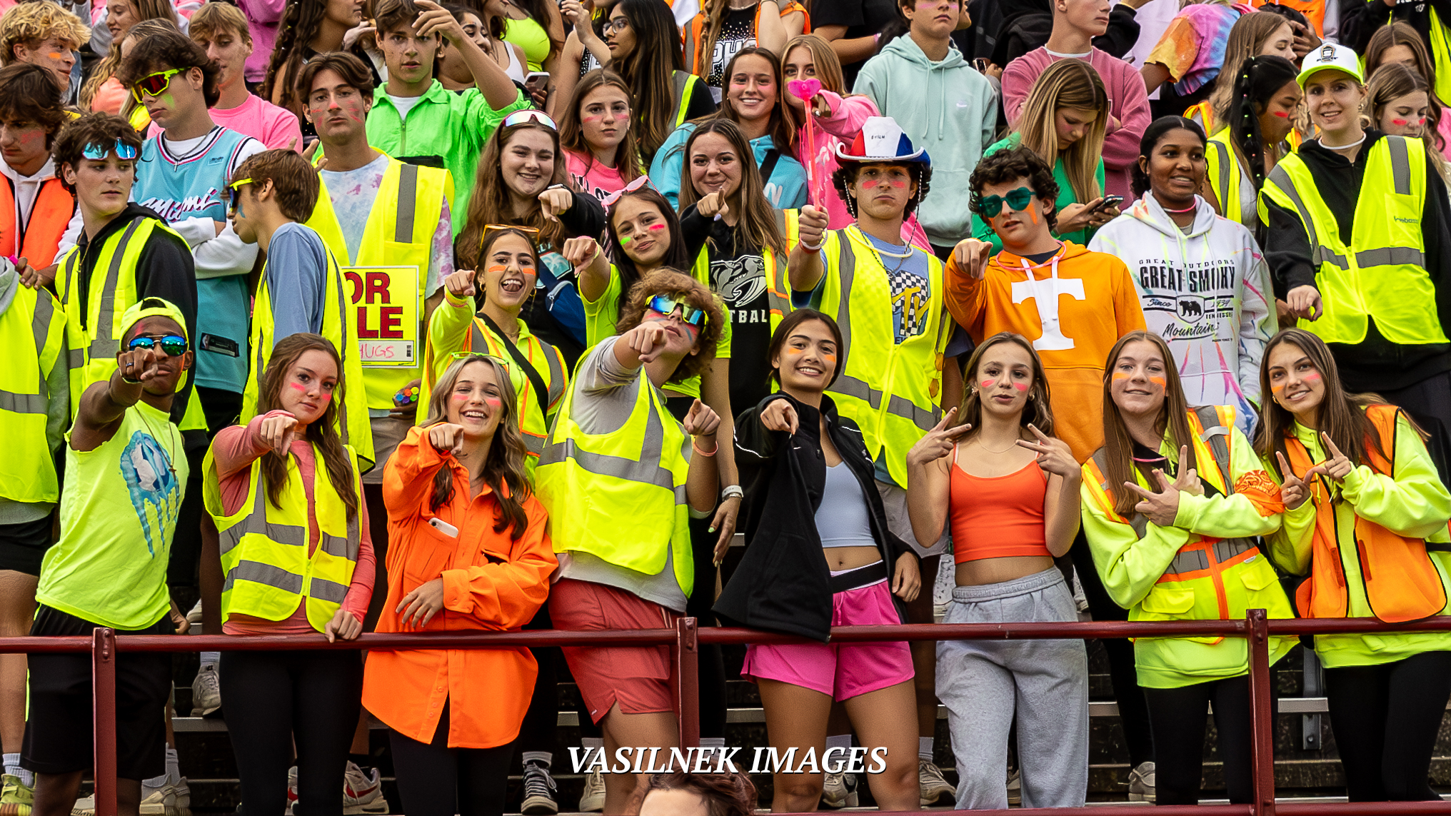 The Plymouth student cheering section represented the Wildcats well at the game played at Westland John Glenn High School