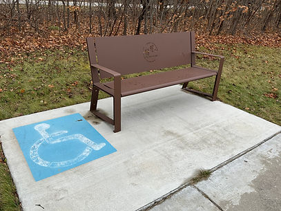 The first bench installed at Golfview Park