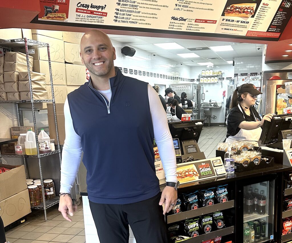 Anthony Tomey is pictured inside The Tomey Groups first of over 50 Jimmy Johns location in Novi