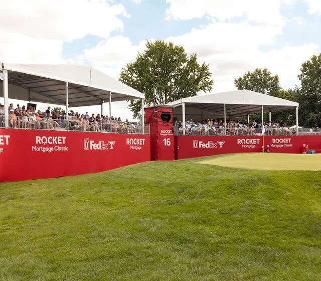 Elaine Lorenz a longtime golf fan and resident of Cantons Waltonwood Cherry Hill has been given a special invitation to attend the Rocket Mortgage Classic this week